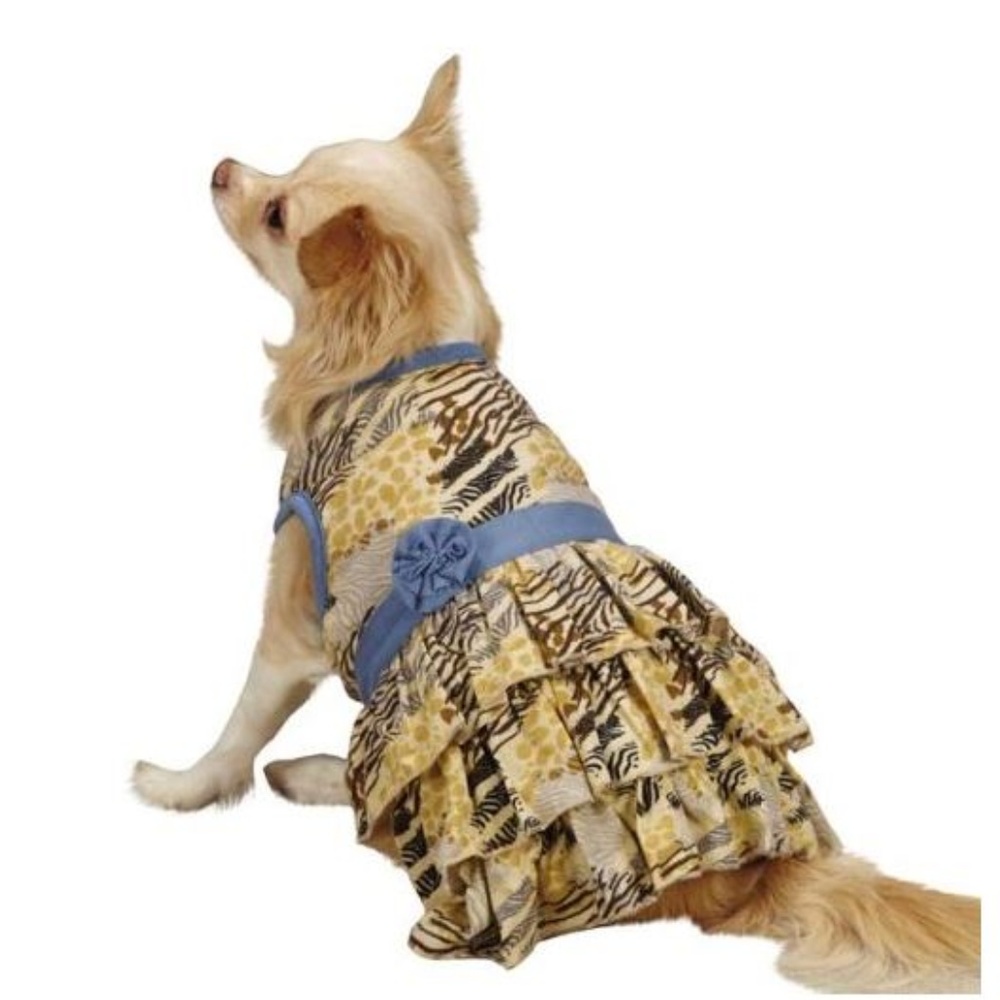 Pet Fashion Wild Savannah Tiered Dress Small New
